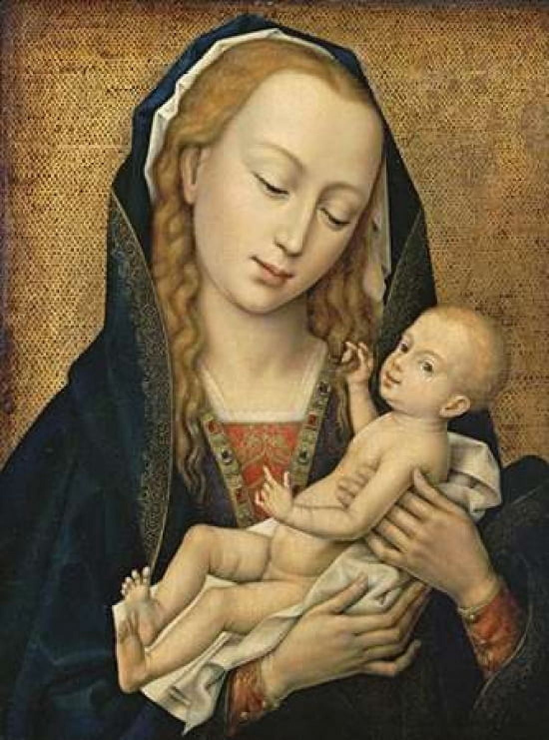Virgin and Child Canvas Art - Rogier Van Der Weyden (18 x 24)