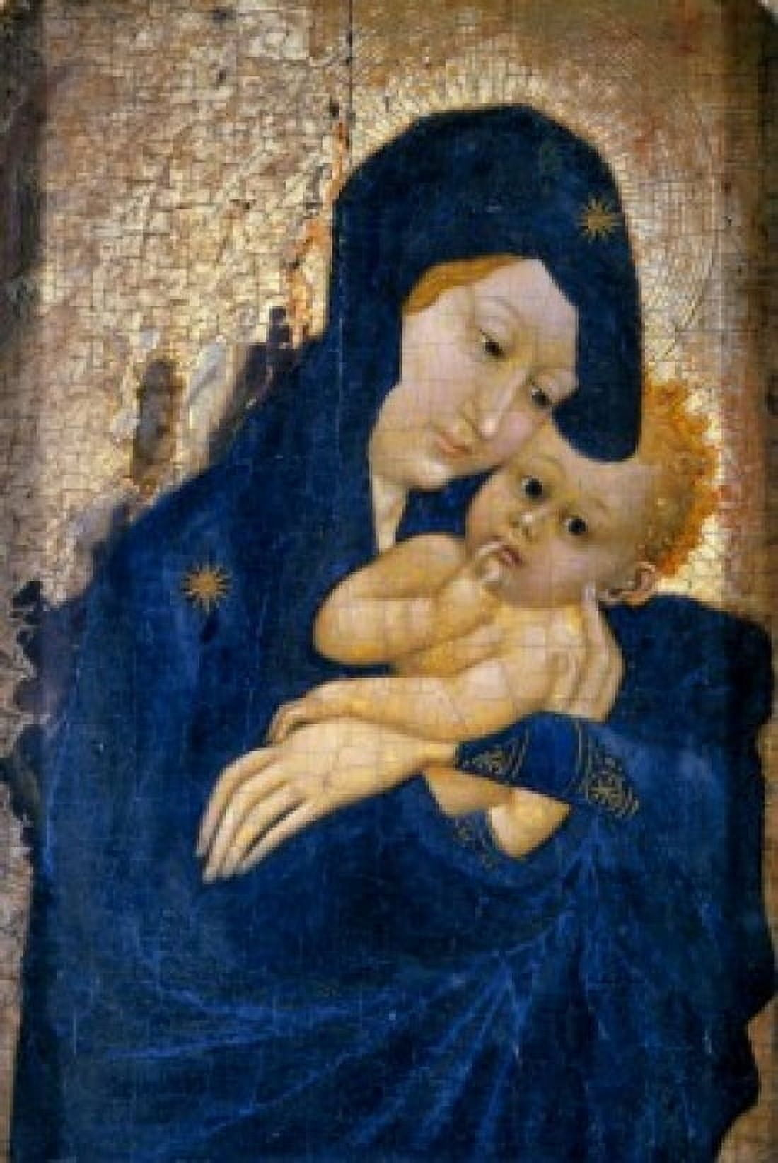 Virgin and Child  School of Dijon  Circa 1500  oil on wood  France  Paris  Musee du Louvre Canvas Art -  (24 x 36)
