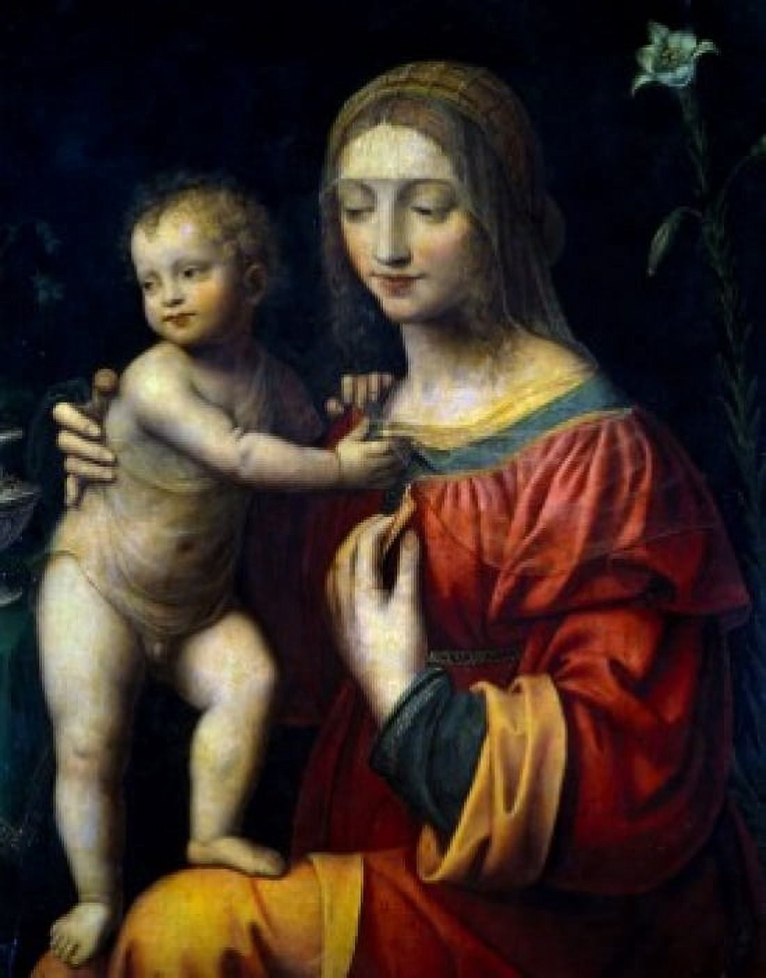 Virgin and Child by Bernardino Luini 16th Century (Circa 1480-1532) Musee des Beaux-Arts Dijon Canvas Art - Bernardino Luini (18 x 24)