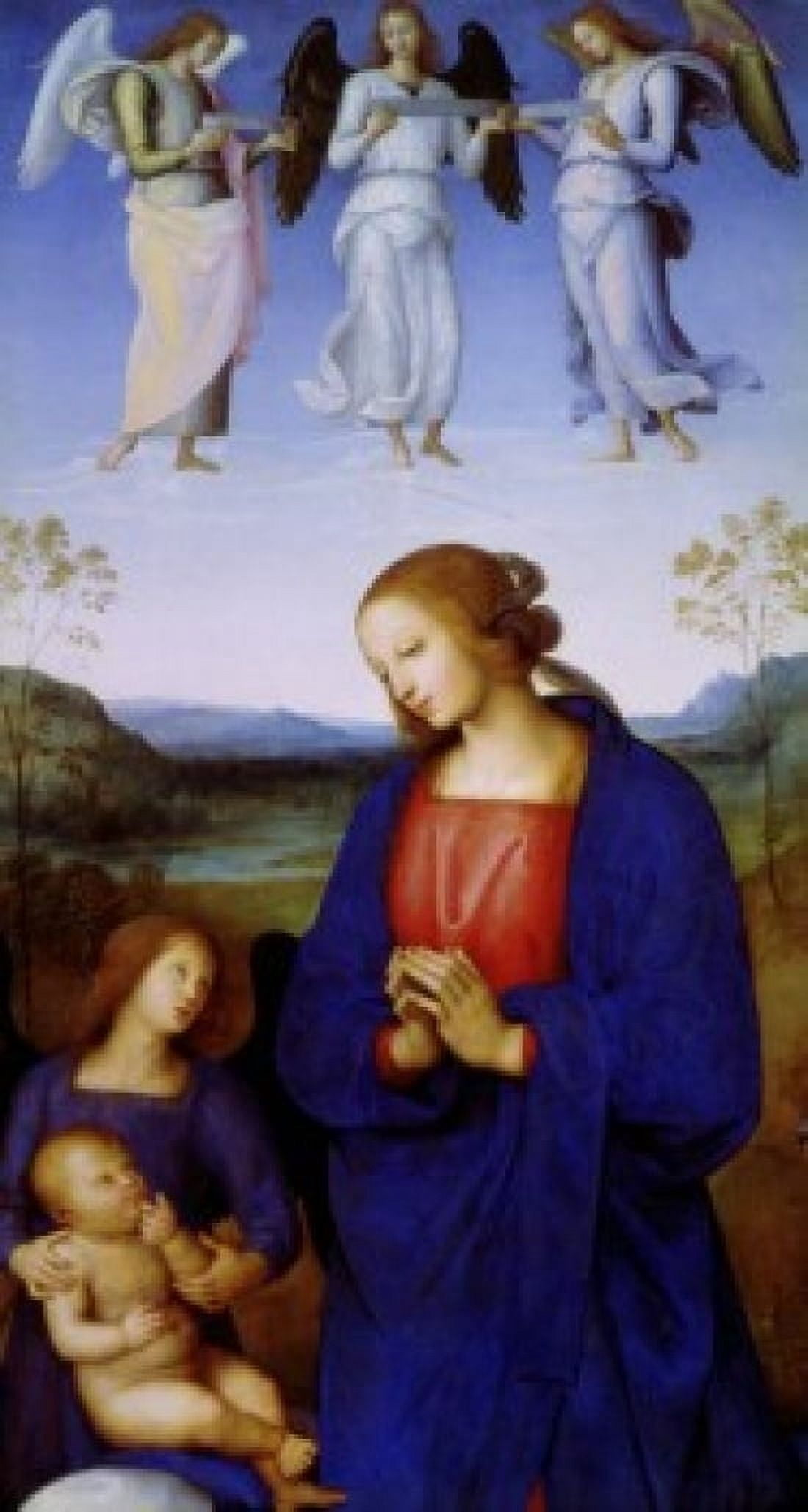 Virgin and Child c 150005 Pietro Perugino (c1450-1523Italian) Panel National Gallery London Canvas Art - Pietro Perugino (24 x 36)