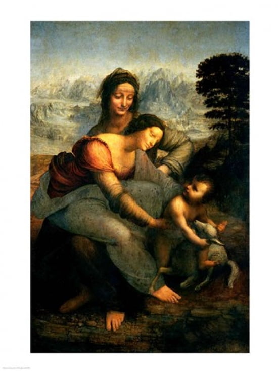 Virgin and Child with St Anne c1510 Canvas Art - Leonardo Da Vinci (18 x 24)