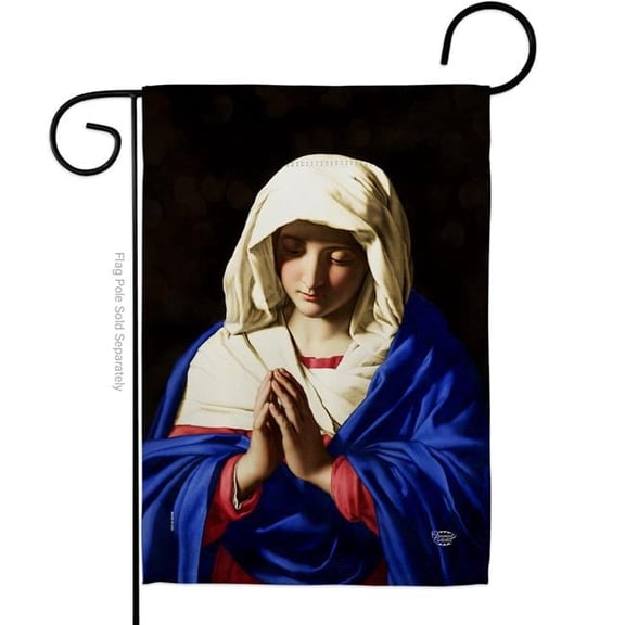 Virgin in Prayer Religious Faith Double-Sided Decorative Garden Flag, Multi Color