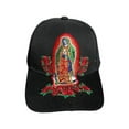 thumbnail image 1 of Virgin of Guadalupe Mexican Baseball Caps - Black Color - Uni-Sex Style -- FREE USA Shipping --  (CapMx123B), 1 of 1