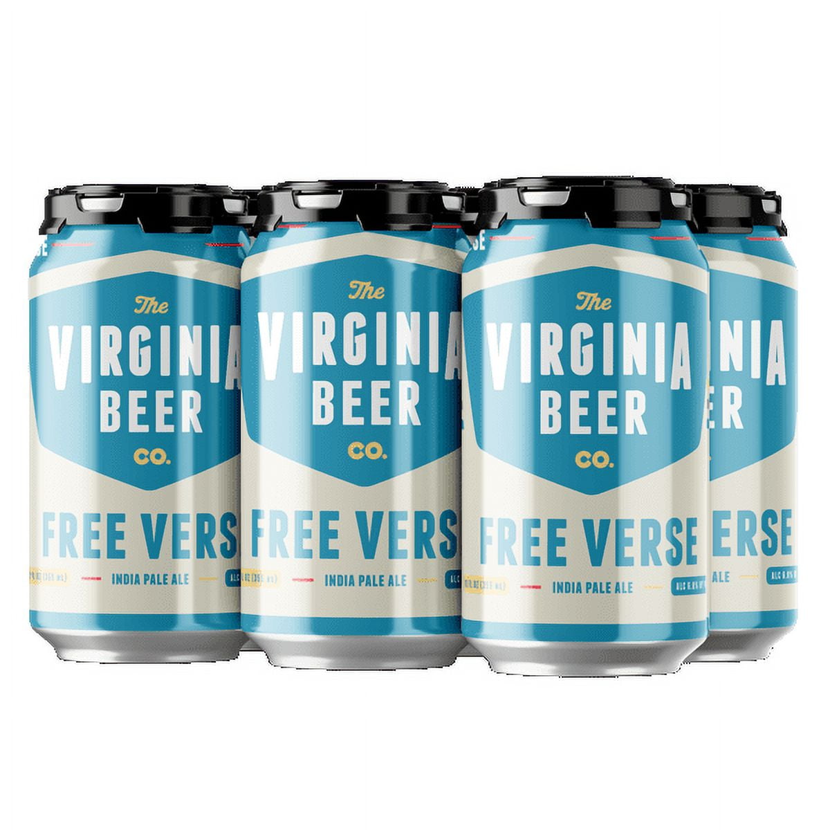 Virgina Beer Co, Free Verse, India Pale Ale Beer, 6 Pack, 12 fl oz Cans