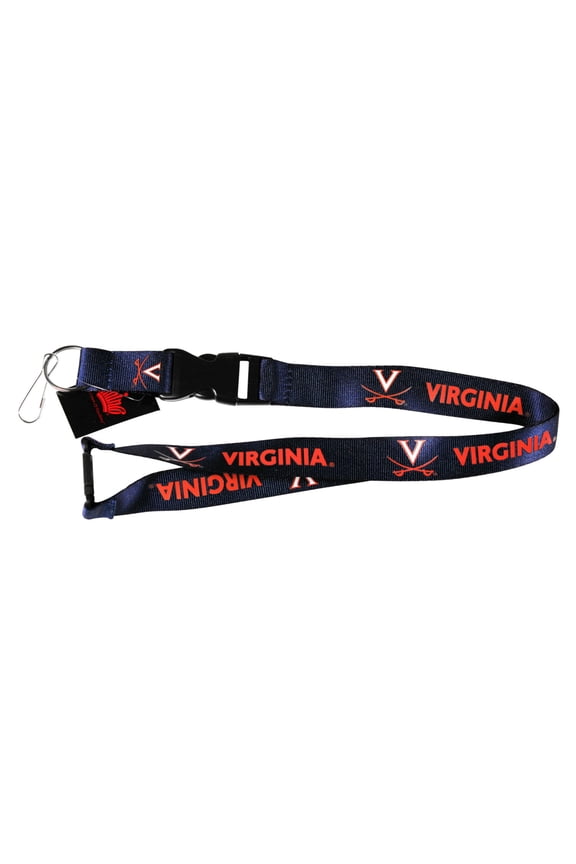 Virgina Cavaliers Clip Lanyard Keychain Id Holder Ticket NCAA - Blue