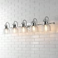 thumbnail image 1 of JONATHAN Y Virginia 42.75" 5-Light Metal/Glass LED Vanity Light, Chrome, 1 of 10