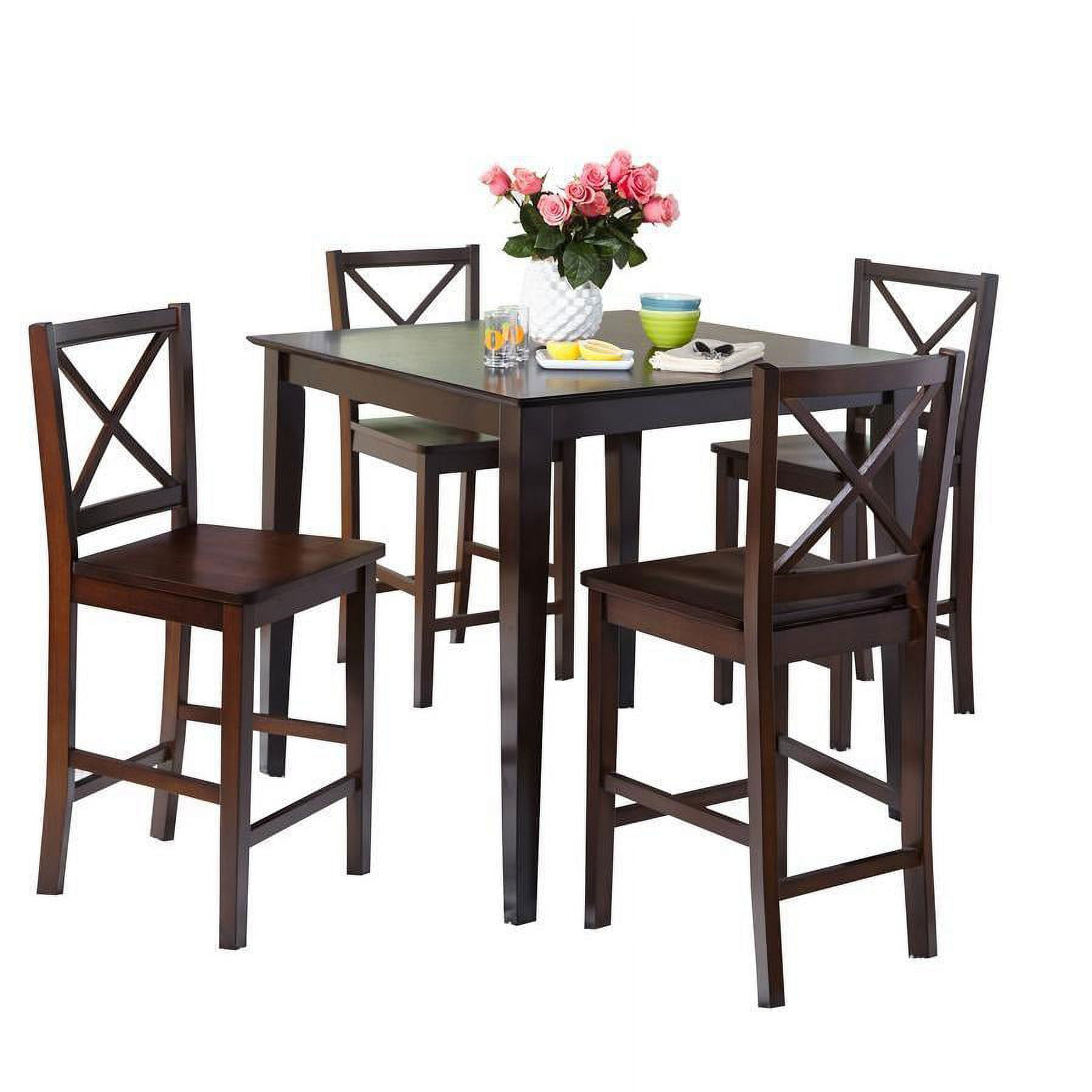 Virginia 5-Piece Counter Height Set, Multiple Colors