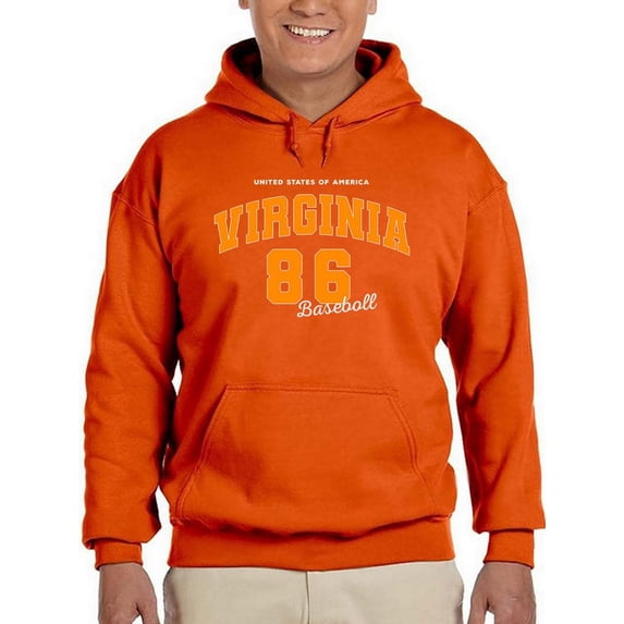 Virginia 86 Baseball Hoodie Men -Image by Shutterstock, Male Medium