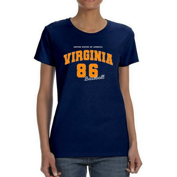 Virginia 86 Retro Sports T-Shirt Women -Image by Shutterstock, Female 4X-Large