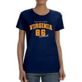 thumbnail image 1 of Virginia 86 Retro Sports T-Shirt Women -Image by Shutterstock, Female x-Large, 1 of 4