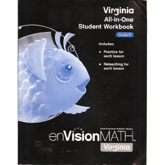 Pre-Owned Virginia All In One Student Workbook, Grade K, enVision Math (Paperback) 0328706035 9780328706037