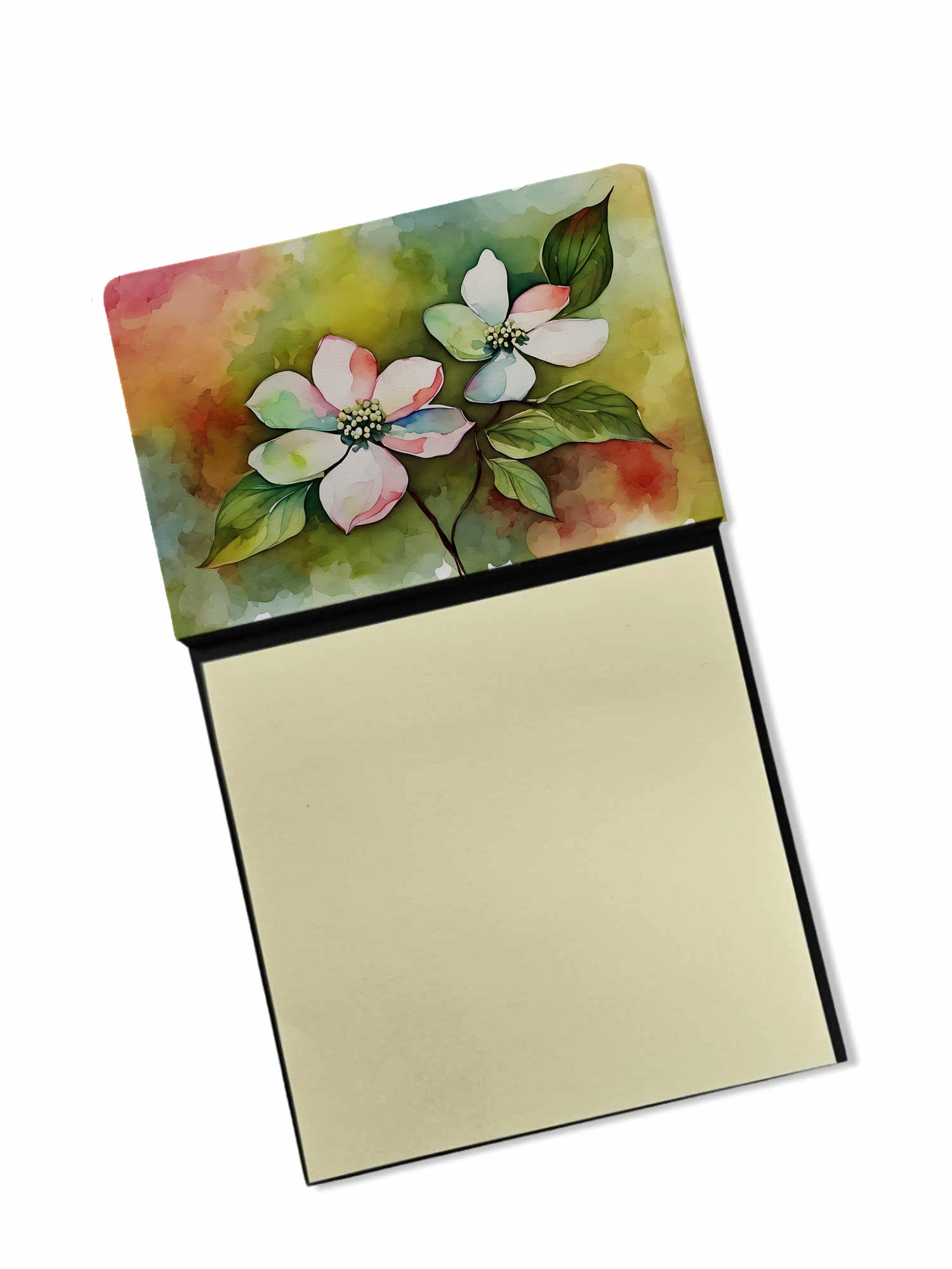 Virginia American Dogwood in Watercolor Sticky Note Holder 3.25 in x 5.25 in