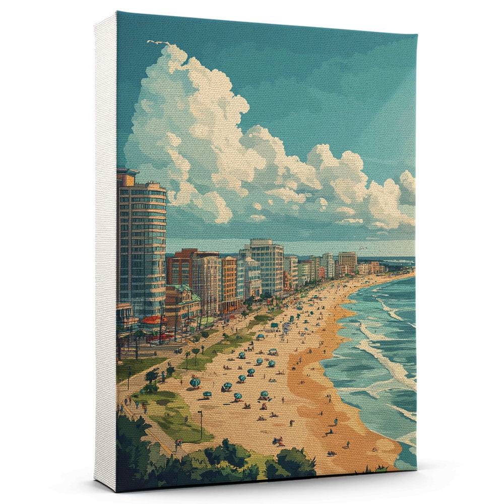 Palmdale Travel Canvas, Vintage City Canvas California Canvas Wall