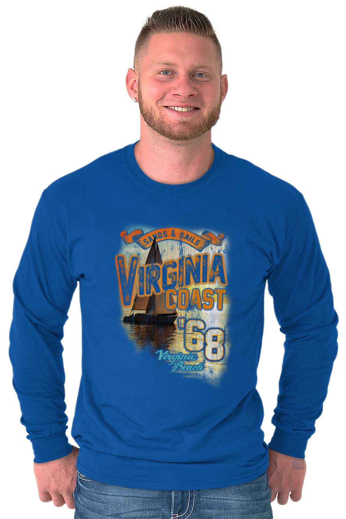 Virginia Beach VA Seaside Vacation Long Sleeve TShirt Men Women Brisco