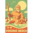 thumbnail image 1 of Virginia Beach, Virginia, King Neptune Statue, Retro Beach (9x12 Wall Art Print, Home Decor), 1 of 3