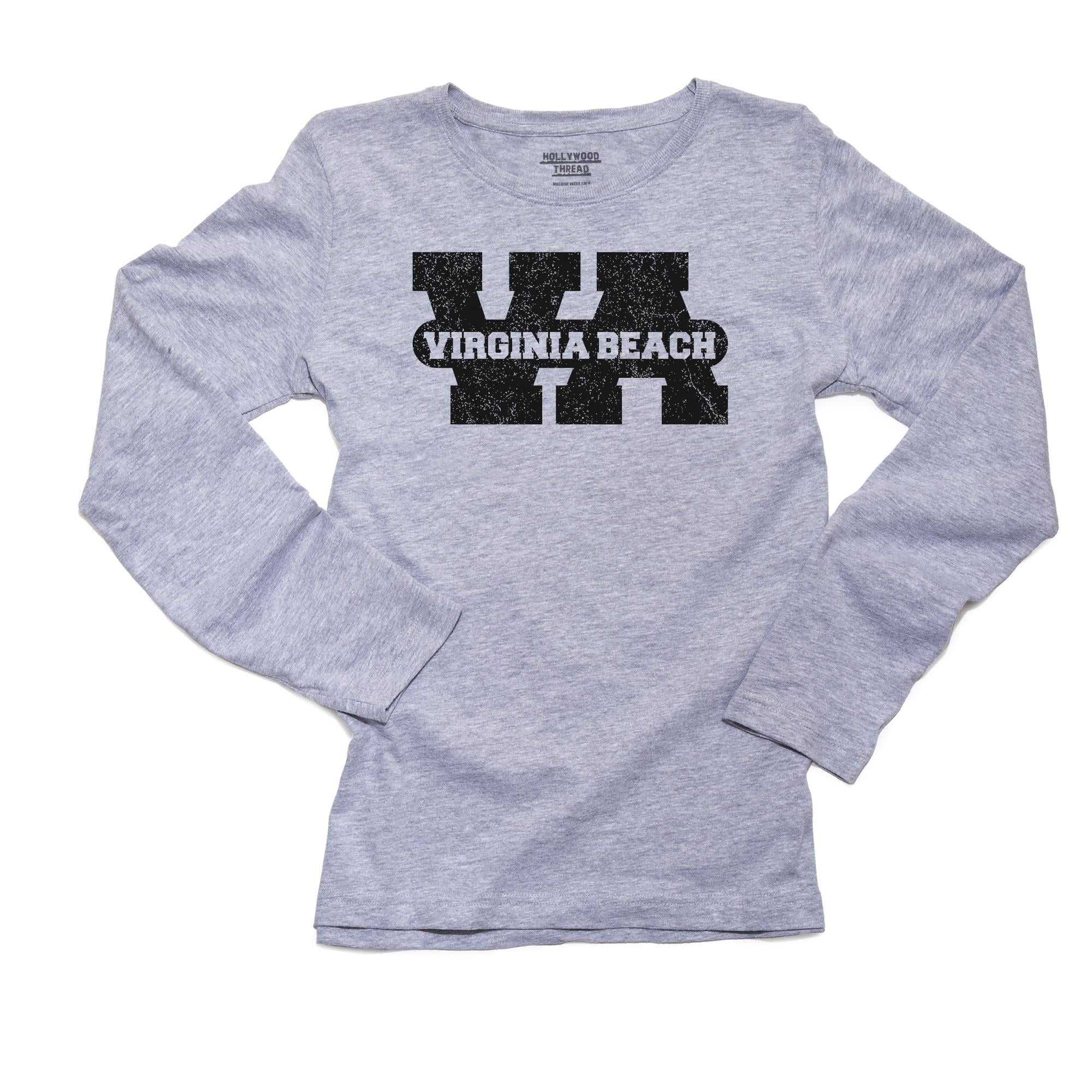 Virginia Beach, Virginia VA Classic City State Sign Women's Long Sleeve
