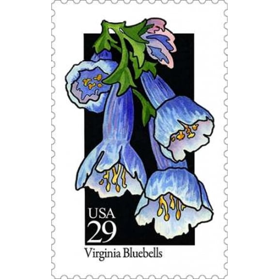 Virginia Bluebells Canvas Art - US POSTAL SERVICE (12 x 18)