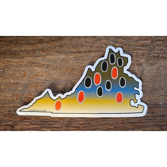 Virginia Brown Trout Skin Sticker Decal