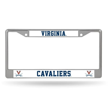 Virginia NCAA Cavaliers - 12" x 6" Standard Size - Chrome Metal License Plate Frame