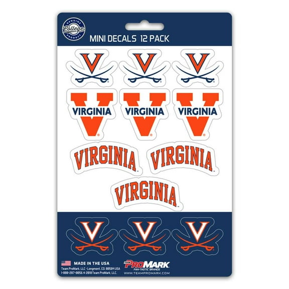Fanmats, University of Virginia Mini Decal 12-pk