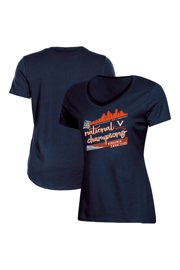 Virginia Cavaliers Women's 2019 NCAA Men's Basketball National Champions V-Neck T-Shirt - Navy