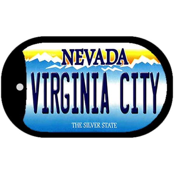 Virginia City Nevada Novelty Metal Dog Tag Necklace DT-9554 2" x 1" Dog Tag (DT)