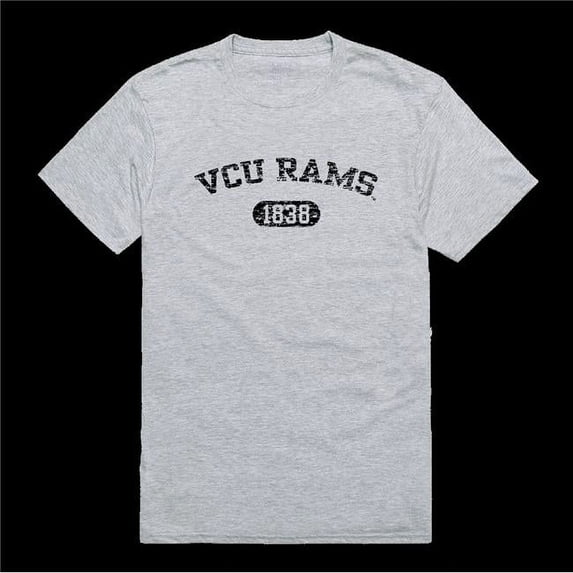 Virginia Commonwealth University Rams Distressed Arch College T-Shirt, Heather Grey - Large