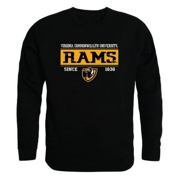 Virginia Commonwealth University Rams Established Crewneck Sweatshirt, Black - 2XL