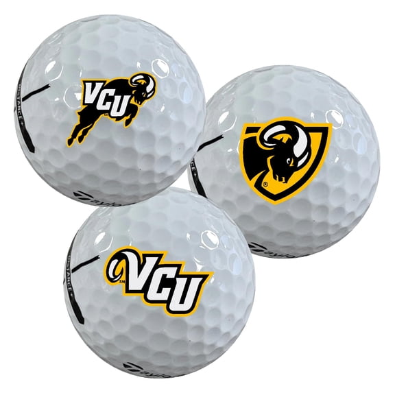 Virginia Commonwealth University Rams Logo Edition Officially Licensed NCAA Taylormade Distance+ Golf Balls 12-Pack (Dozen)