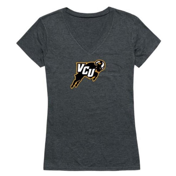 Virginia Commonwealth University Rams Women Cinder T-Shirt, Heather Charcoal - Extra Large