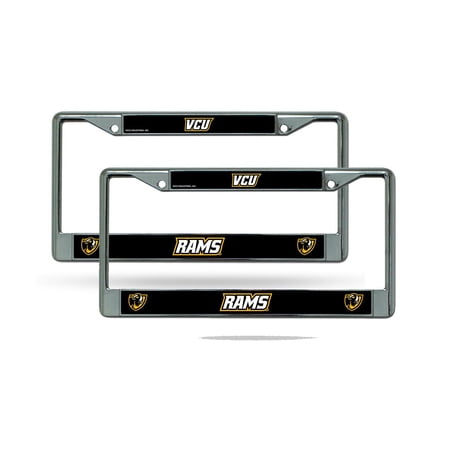 Virginia Commonwealth VCU Rams Chrome License Plate Frame - Set of 2 Frames