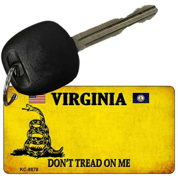 Virginia Do Not Tread On Me Novelty Metal Key Chain KC-8878 3" x 1.5" Key Chain (KC)