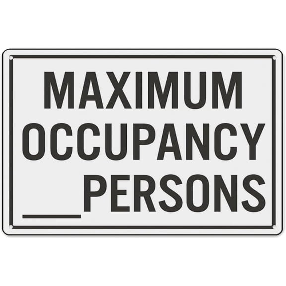 Virginia (Fairfax County) Maximum Occupancy Sign 8"x12" - Aluminum Tin Warning for Home Outdoor Garden, Durable Safety Decor for Virginia