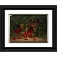 thumbnail image 1 of Virginia Granberry 18x14 Black Ornate Wood Framed Double Matted Museum Art Print Titled - Strawberries (ca. 1861-1897), 1 of 5
