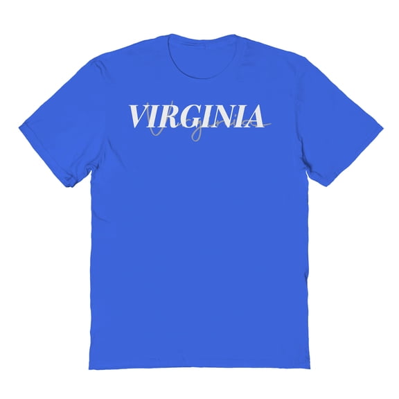 Virginia Graphic Royal Men's Cotton T-Shirt