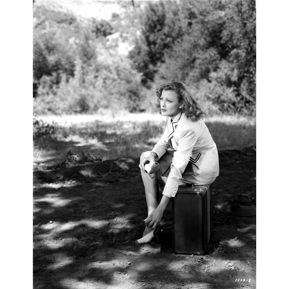 Virginia Grey sitting on a Chair Portrait Photo Print (8 x 10)