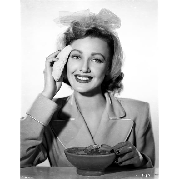 Virginia Grey smiling in Black and White Portrait Photo Print (8 x 10)