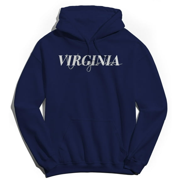 Virginia Humor Graphic Navy Men's Crewneck Sweatshirt Hoodie