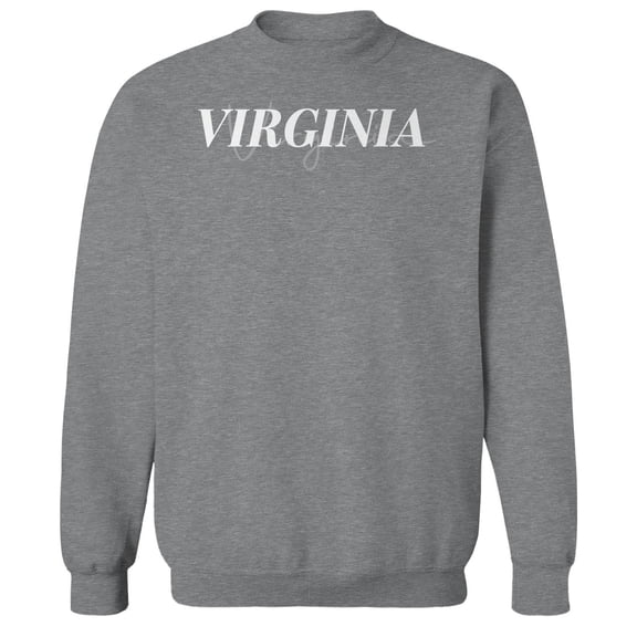 Virginia Humor Graphic Sport Grey Men's Crewneck Sweatshirt