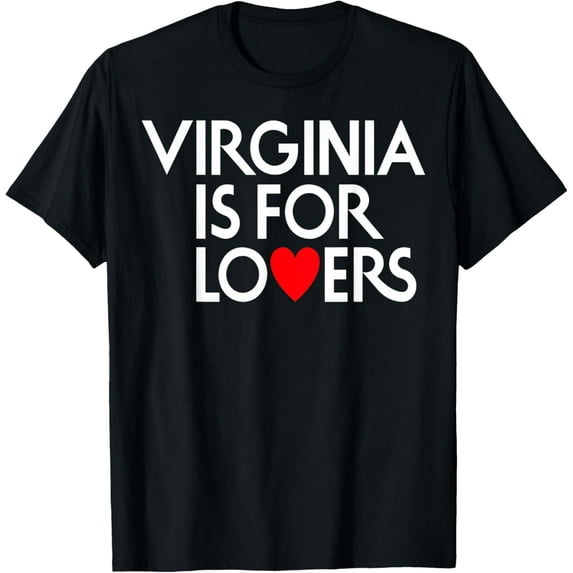 Virginia Is For The Lovers For Men, Women T-ShirtMen and women, Black T-shirt, size: Extra large