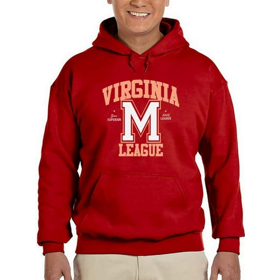 Virginia M League Sports Style Hoodie Men -Image by Shutterstock, Male Small