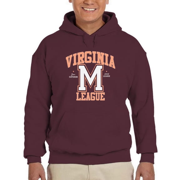 Virginia M League Sports Style Hoodie Men -Image by Shutterstock, Male x-Large