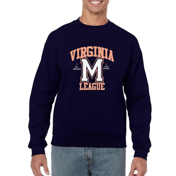 Virginia M League Sports Style Sweatshirt Men -Image by Shutterstock, Male Large