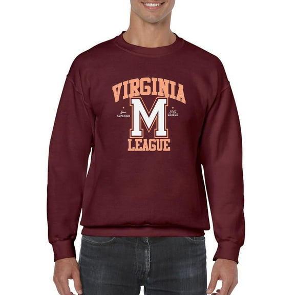 Virginia M League Sports Style Sweatshirt Men -Image by Shutterstock, Male Medium