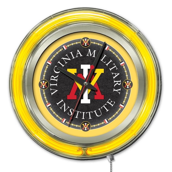 Virginia Military Institute 15" Double Neon Wall Clock