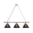 thumbnail image 1 of Virginia Military Institute 3 Shade Billiard Light with Chrome FIxture, 1 of 5