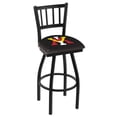 thumbnail image 1 of Virginia Military Institute Keydets 25" Black Wrinkle Swivel Bar Stool with Jailhouse Back, 1 of 7