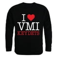 thumbnail image 1 of Virginia Military Institute I Love Crewneck T-Shirt, Black - Medium, 1 of 1