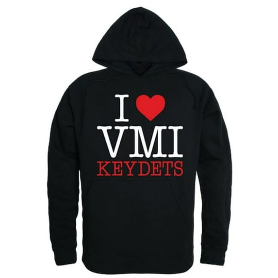 Virginia Military Institute I Love Hoodie, Black - Large