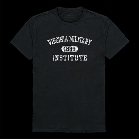 Virginia Military Institute Keydets Distressed Arch College T-Shirt, Black - Extra Large